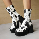 Boots Motif Vache