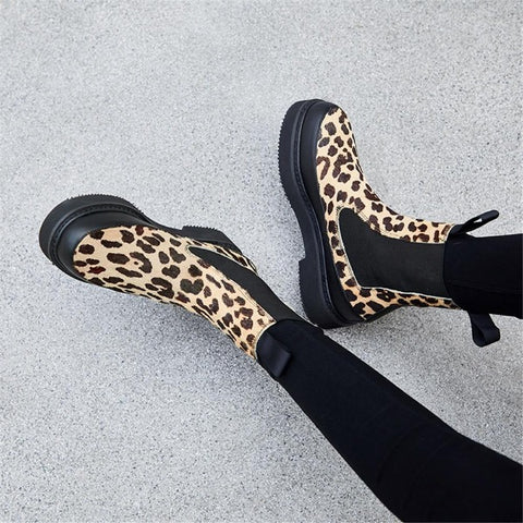 Bottines Leopard Tendance