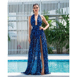 Robe Imprimé Leopard Bleu