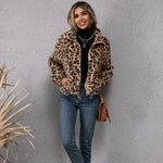 veste fourrure leopard femme