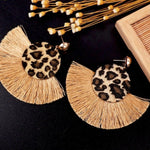 boucle d'oreille imprime leopard